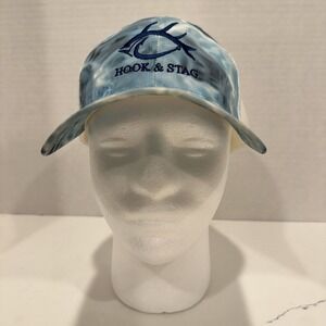 Hook & Stag Hat Adjustable White Breathable‎ Blue Fishing Hat